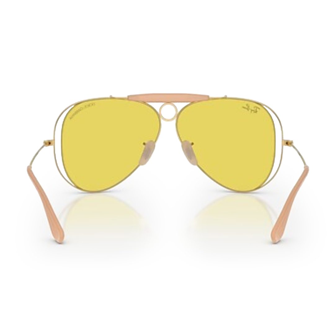 Ray Ban x Dolce & Gabbana The Shooter Polished Arista Gold Frame/Yellow Lenses