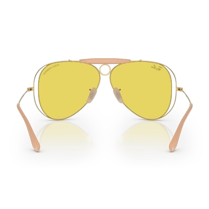 Ray Ban x Dolce & Gabbana The Shooter Polished Arista Gold Frame/Yellow Lenses