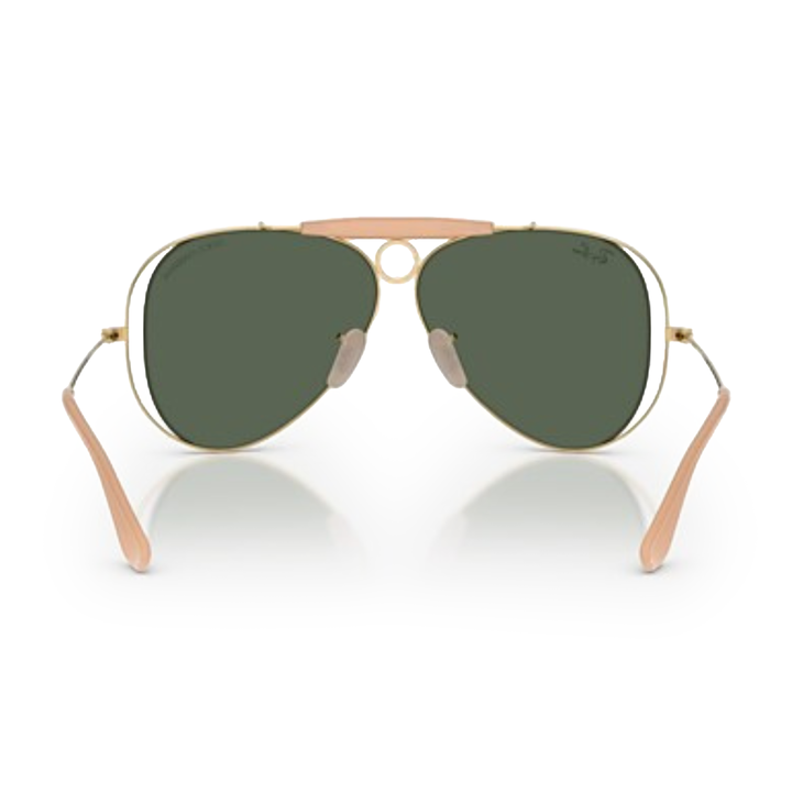 Ray Ban x Dolce & Gabbana The Shooter Polished Arista Gold Frame/Dark Green Lenses