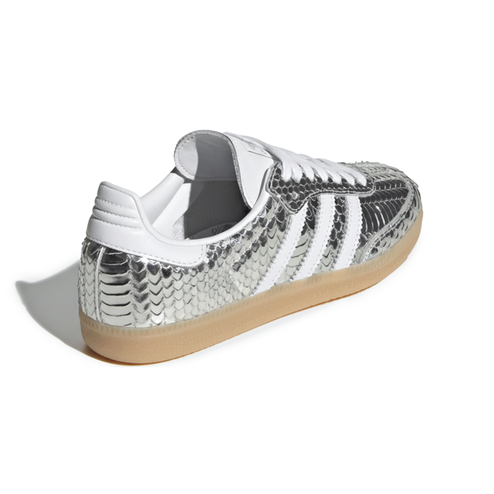 Adidas Women's Samba OG Crocodile Silver Metallic/Footwear White/Gum Three