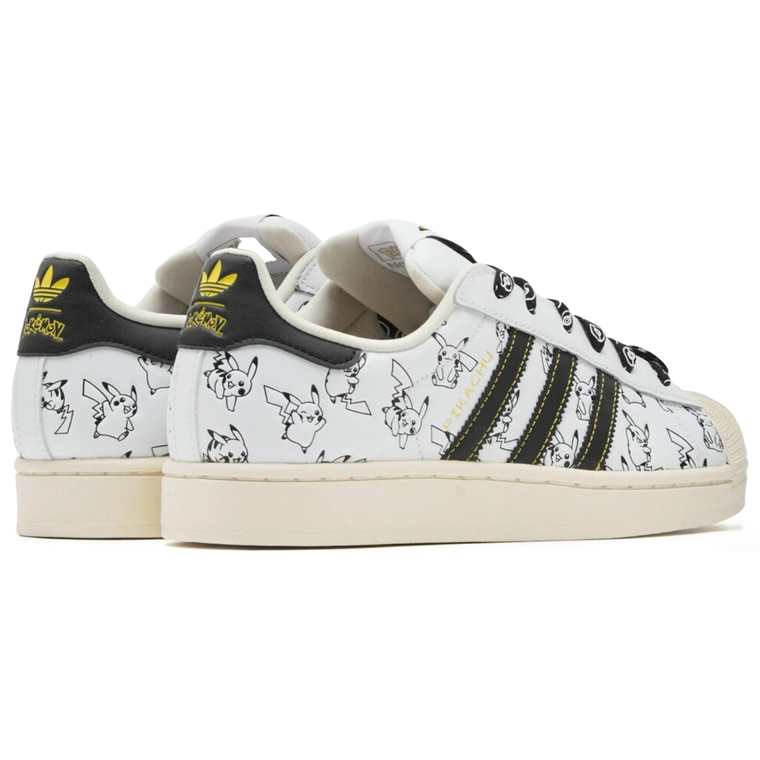 Adidas x Pokemon Men's Superstar II Pikachu Footwear White/Core Black/Gold Metallic