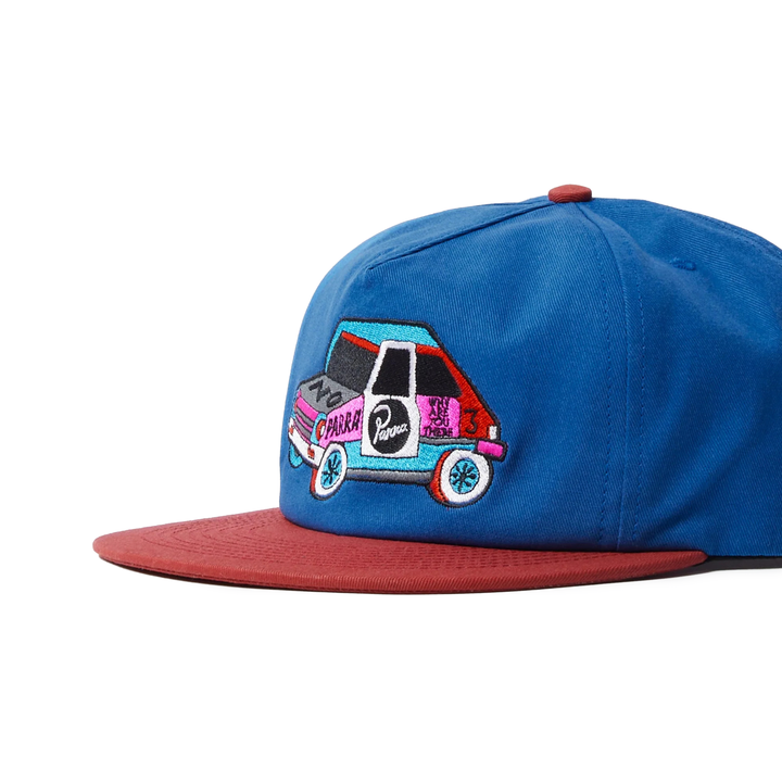 By Parra No Car 5 Panel Cap Blue/Red