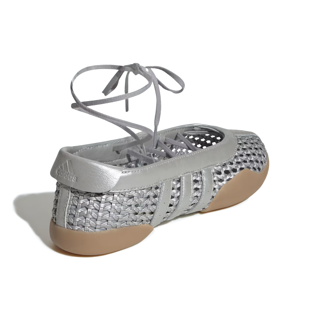 Adidas Women's Taekwondo Mei Ballet Silver Metallic Woven Leather