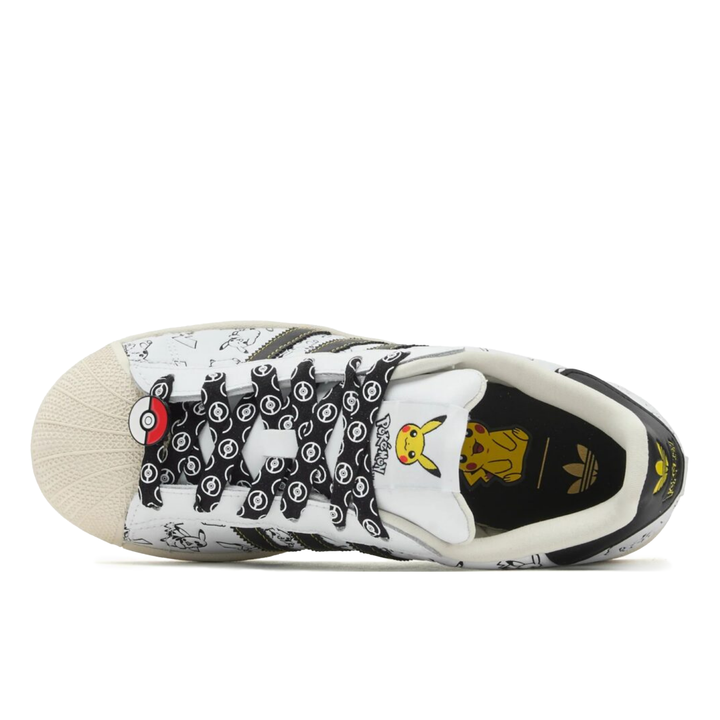 Adidas x Pokemon Men's Superstar II Pikachu Footwear White/Core Black/Gold Metallic