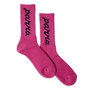 By Parra Lowercase Script Logo Crew Sock Pink/Black