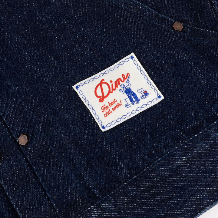 Dime Men's Pleated Indigo/Blue Denim Jacket