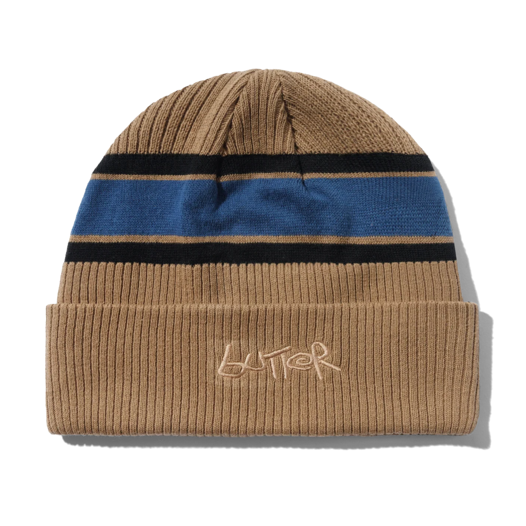 Butter Men's Break Beanie Tan/Blue/Black