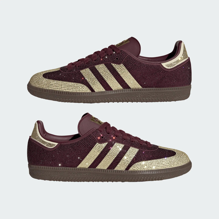 Adidas Women's Maroon/Gold Rhinestone