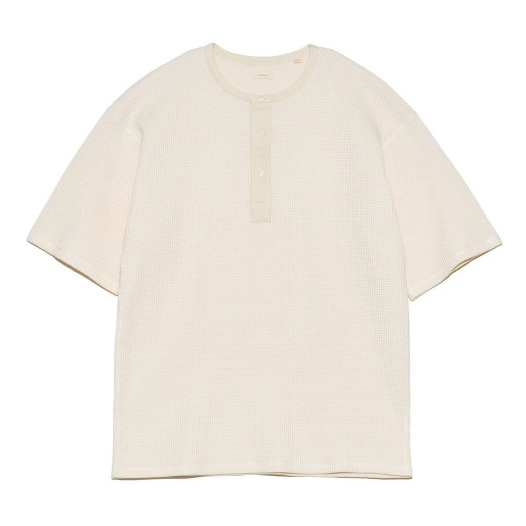 Nanamica Men's Henry Neck Thermal Sweat Tee Natural – West NYC