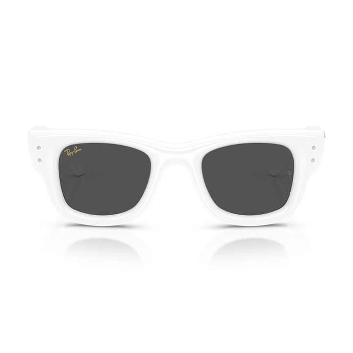 Ray Ban X A$AP Rocky Wayfarer Puffer Crystal Edition Polished White & Strass Frame/Ultra Black Lenses