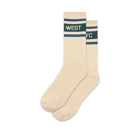West NYC Varsity Bar Sock Sail/Green/Blue