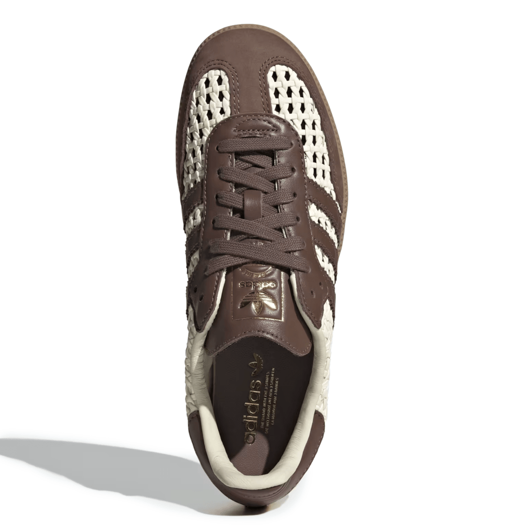 adidas gazelle silver green womens Adidas Women's Samba OG Woven Cream White/Earth Strata/Gold Metallic – West  NYC