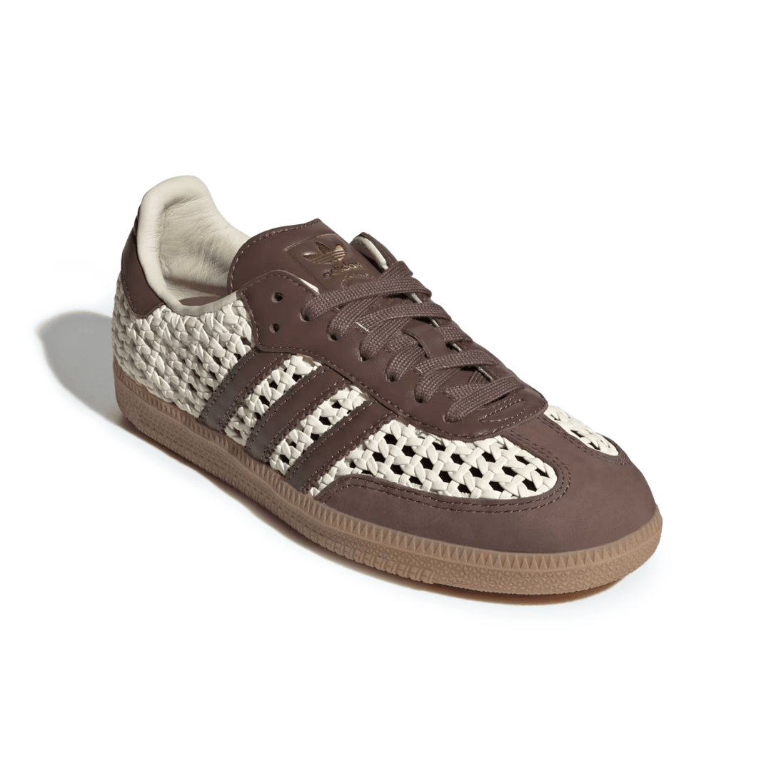 adidas gazelle silver green womens Adidas Women's Samba OG Woven Cream White/Earth Strata/Gold Metallic – West  NYC