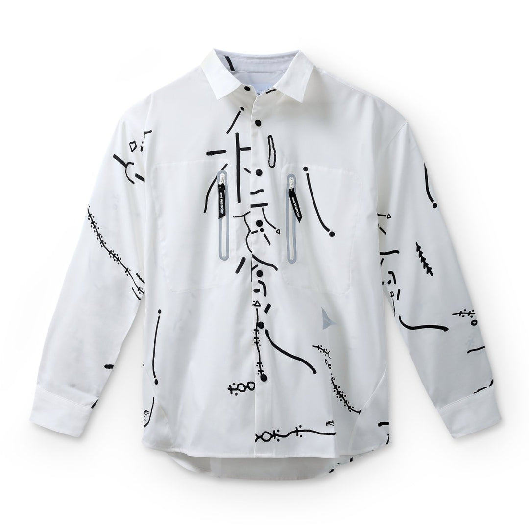 map dress shirt The Chesapeake Bay Navigator Coconut Button Camp Shirt Top Deck Gear