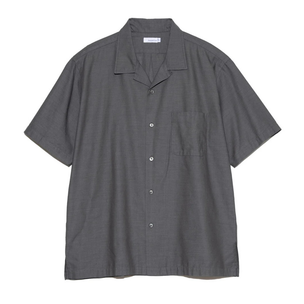 Nanamica Men's Open Collar Panama Short Sleeve Shirt Grey – West NYC