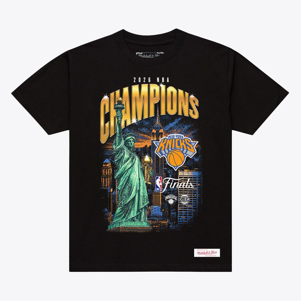 New York Knicks Black 2026 NBA Finals Champions City T-Shirt