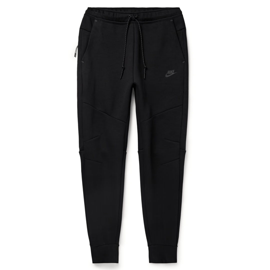 Nike tech fleece joggers black mens sales