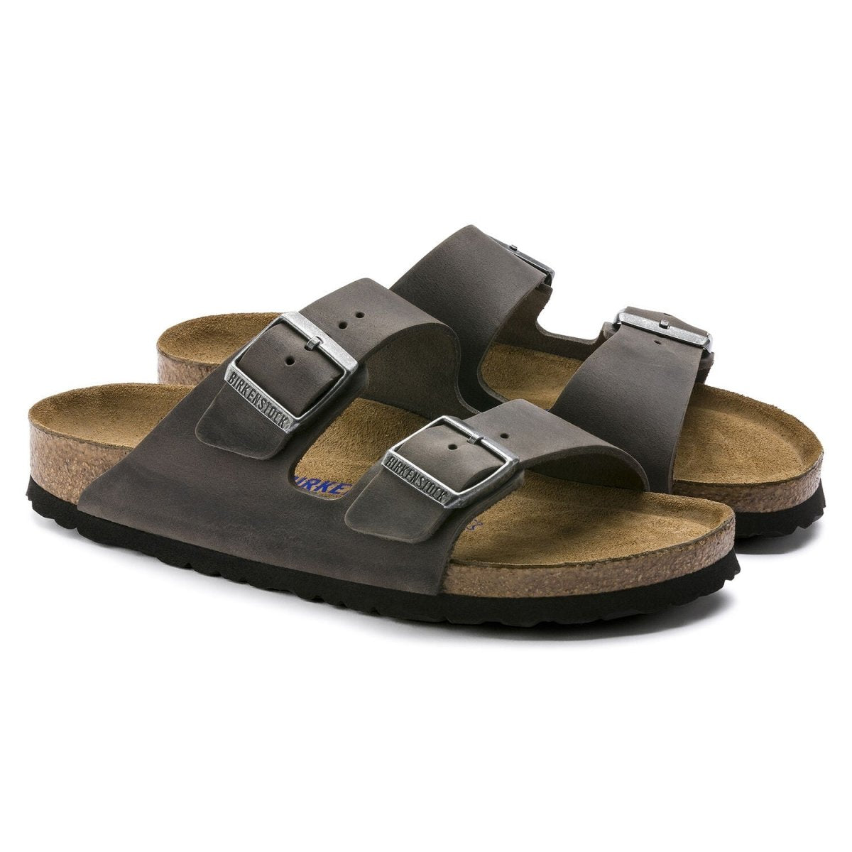 Birkenstock Men's Arizona Soft Footbed Iron Oiled Leather - 7732028 - West NYC