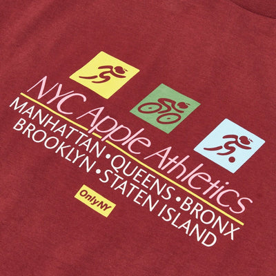 Only NY Apple Athletics Tee Shirt Wine - 3012547 - West NYC