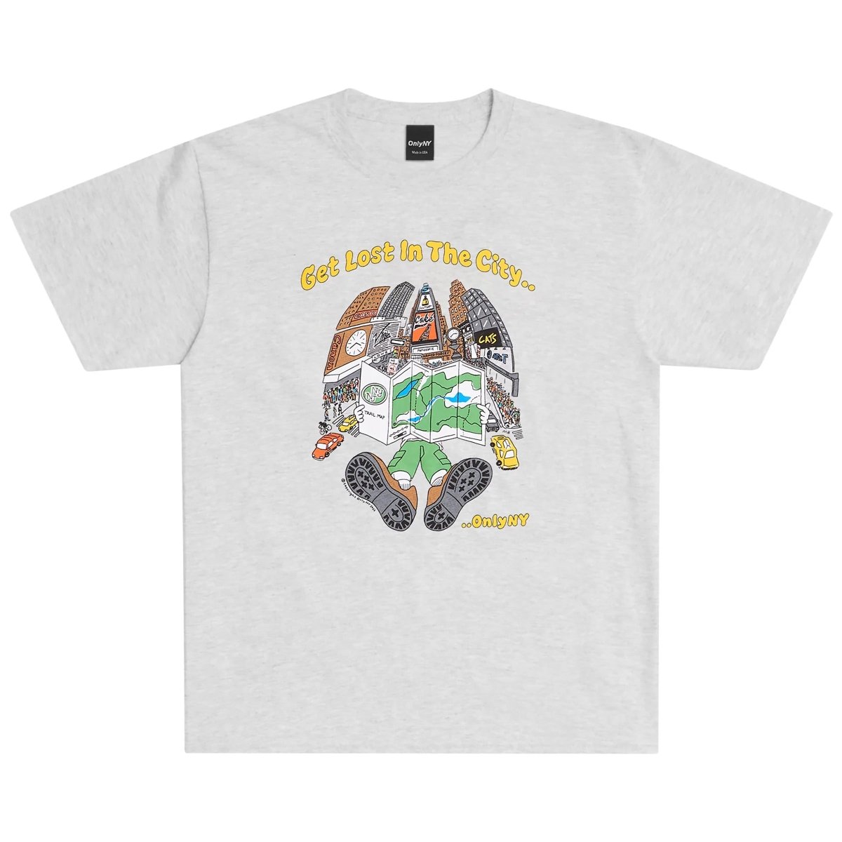 Only NY Get Lost T-Shirt Ash Grey - 10028889 - West NYC