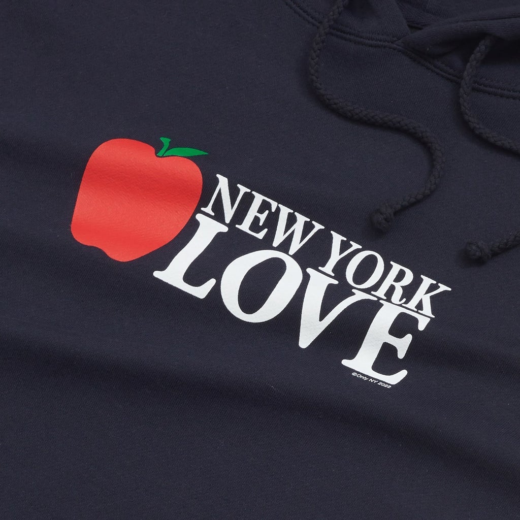 ONLY NY MENS BIG APPLE HOODY NAVY - 10019178 - West NYC