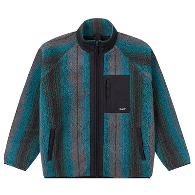 Only NY Radiant Stripe Fleece Jacket Teal - 3012620 - West NYC