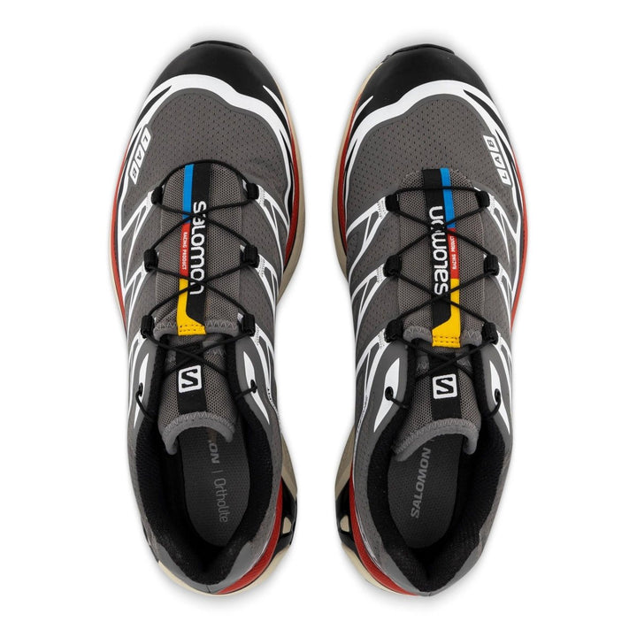 Salomon Men's XT-6 Pewter/Black/Red - 10033255 - West NYC