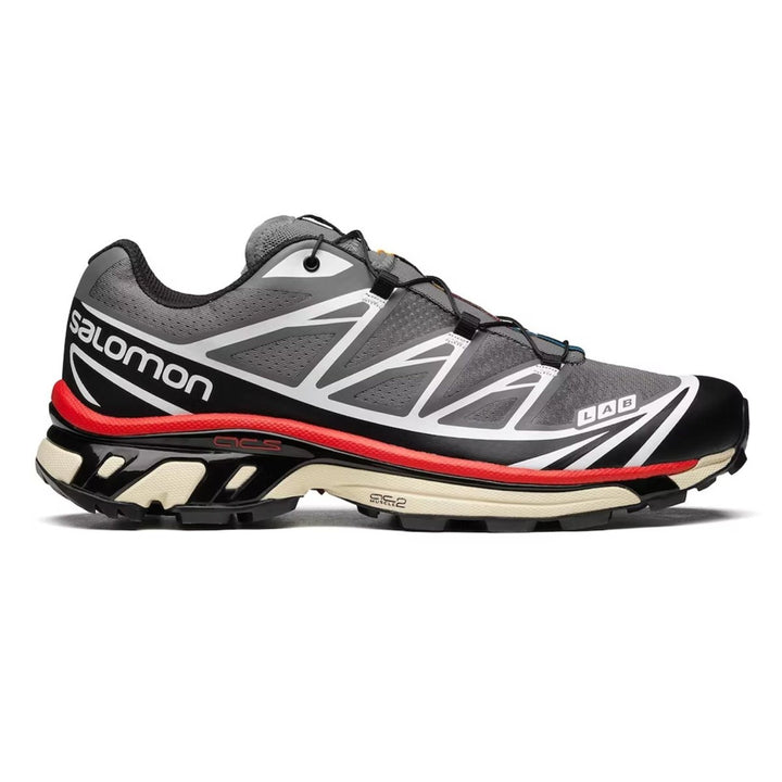 Salomon Men's XT-6 Pewter/Black/Red - 10033255 - West NYC