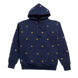 West NYC All Over Embroidery Hoodie Navy/Gold - 10032573 - West NYC