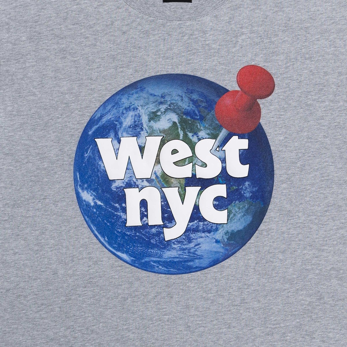 West NYC World Pin Tee Shirt Grey - 10044352 - West NYC